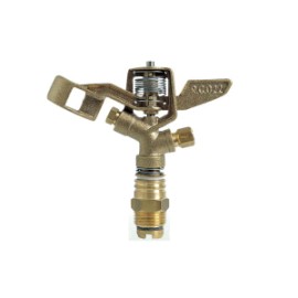 ASPERSOR BRONCE CIRC. COMPLETO 1/2" 1.9M3/H 1.5-4BAR 11.4-13M RADIO (RC-022/2 BOQUILLAS)