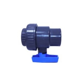 VALVULA PVC BOLA UNION SENCILLA 1 1/2" ROSC PN16