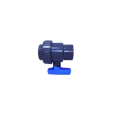 VALVULA PVC BOLA UNION SENCILLA 1 1/2" ROSC PN16