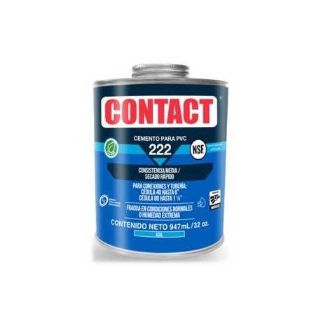 PEGAMENTO PVC 222 1 LT. AZUL (Z-22204)